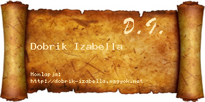 Dobrik Izabella névjegykártya